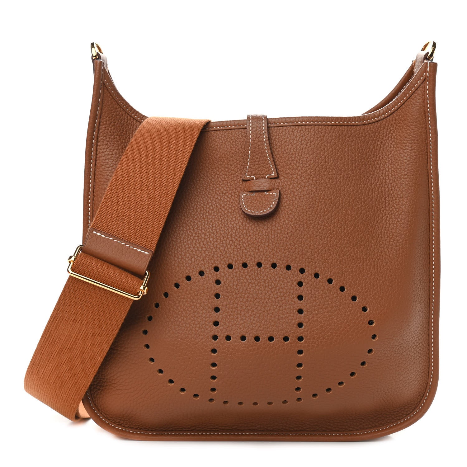 Hermes Taurillon Clemence Evelyne III PM Gold 1 of 9