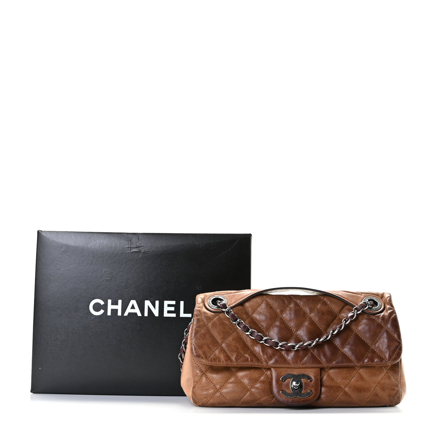 Chanel Iridescent Calfskin Medium In The Mix Flap Light Brown 13 of 13