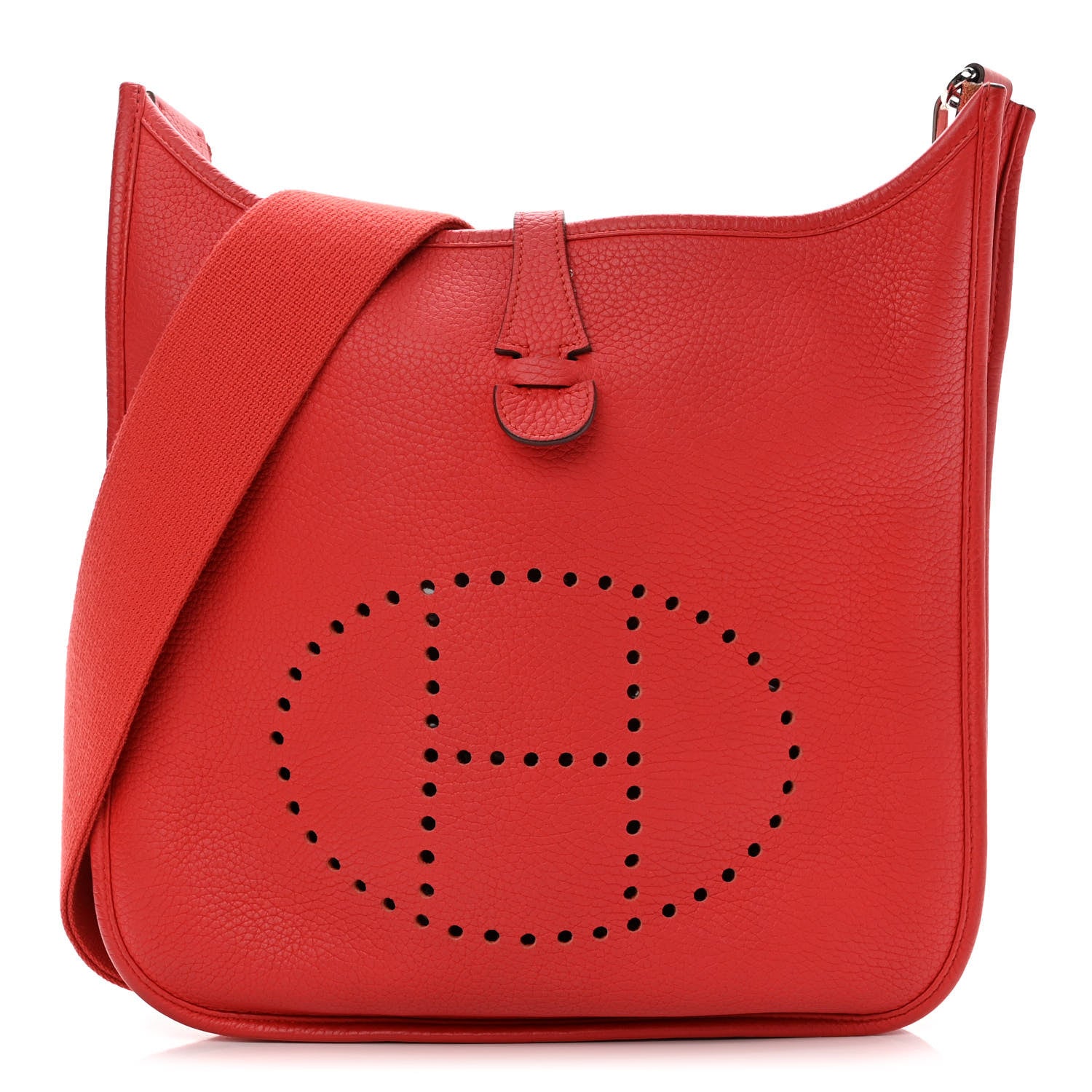 Hermes Taurillon Clemence Evelyne III PM Rouge Tomate 1 of 12