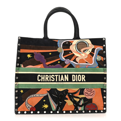 Christian Dior Suede Large L'Air Book Tote Black 1 of 12