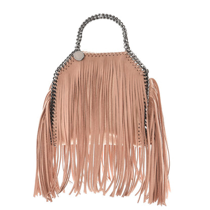Stella McCartney Shaggy Deer Fringe Tiny Falabella Tote Powder 1 of 9