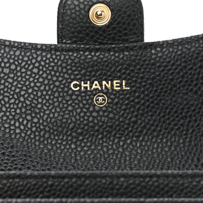Chanel Caviar Quilted Flap Card Holder Wallet Black 6 of 8