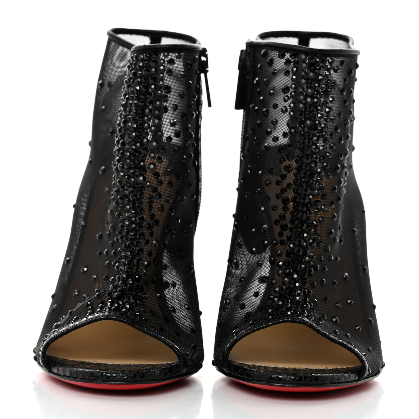 Calfskin Jurassic Rete Strass Illimiboot 100 Booties 36 Black