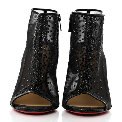 Christian Louboutin Calfskin Jurassic Rete Strass Illimiboot 100 Booties 36 Black 2 of 8