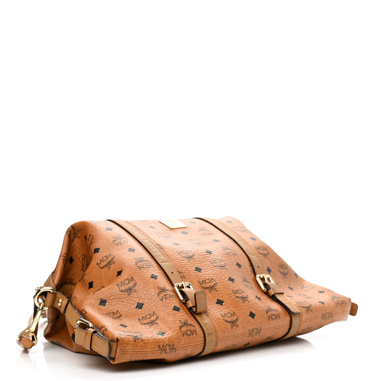 MCM Visetos Essential Top Handle Tote Bag Cognac 3 of 11