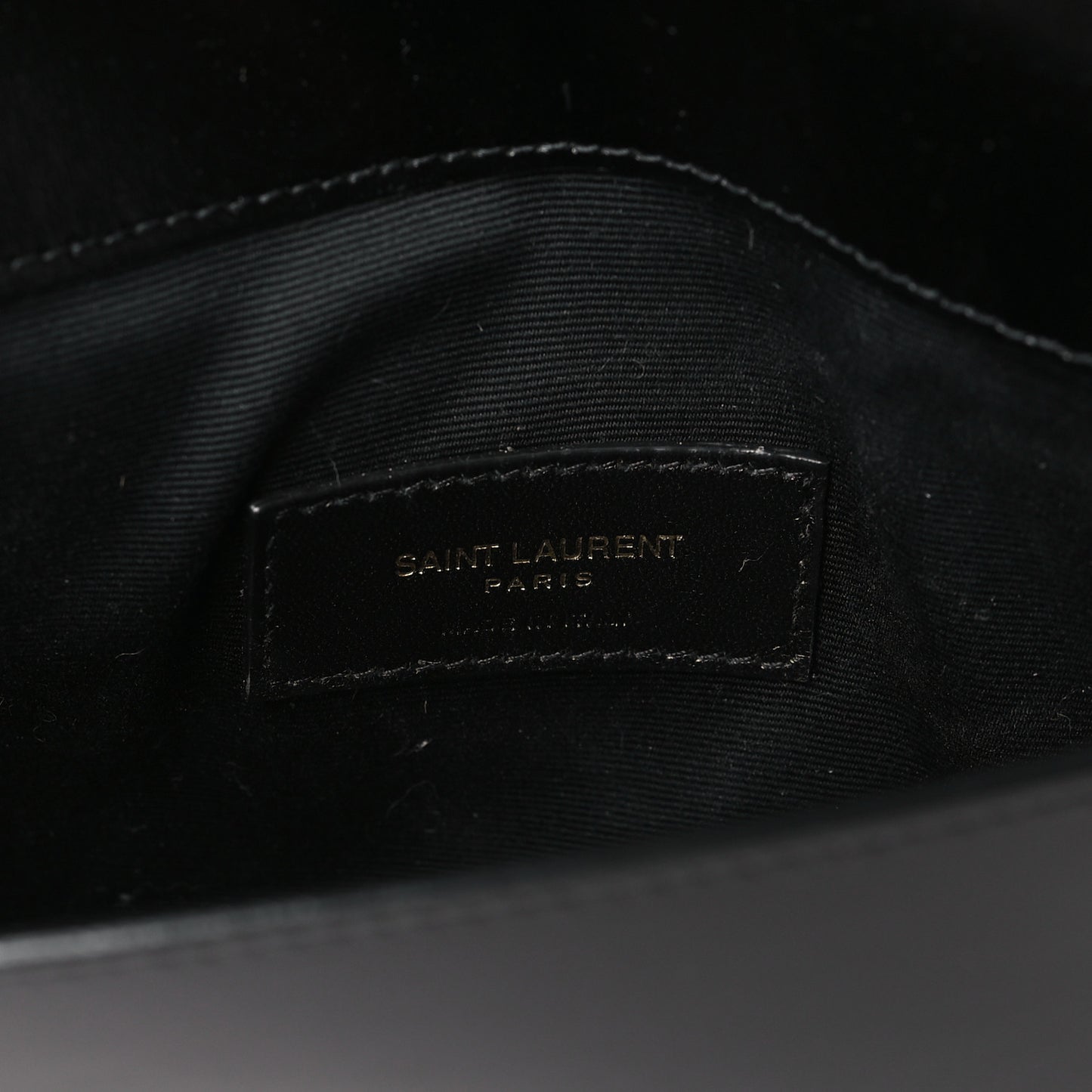Smooth Shiny Calfskin Monogram Uptown Pouch Black