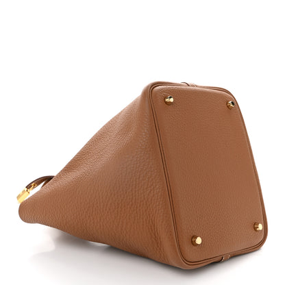 Hermes Taurillon Clemence Picotin Lock 22 MM Gold 4 of 10