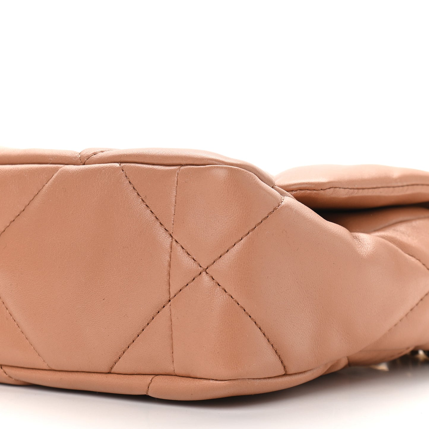 Lambskin Quilted Medium Chanel 19 Flap Brown