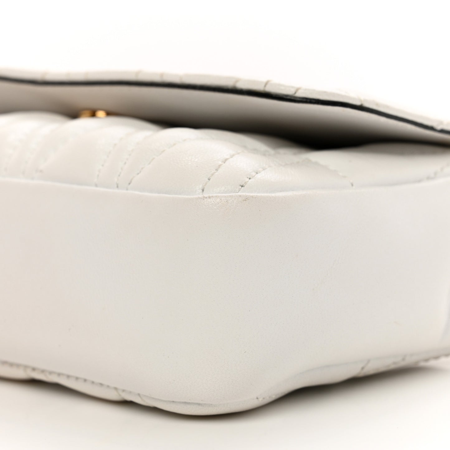 Nappa Quilted Virtus Evening Bag White