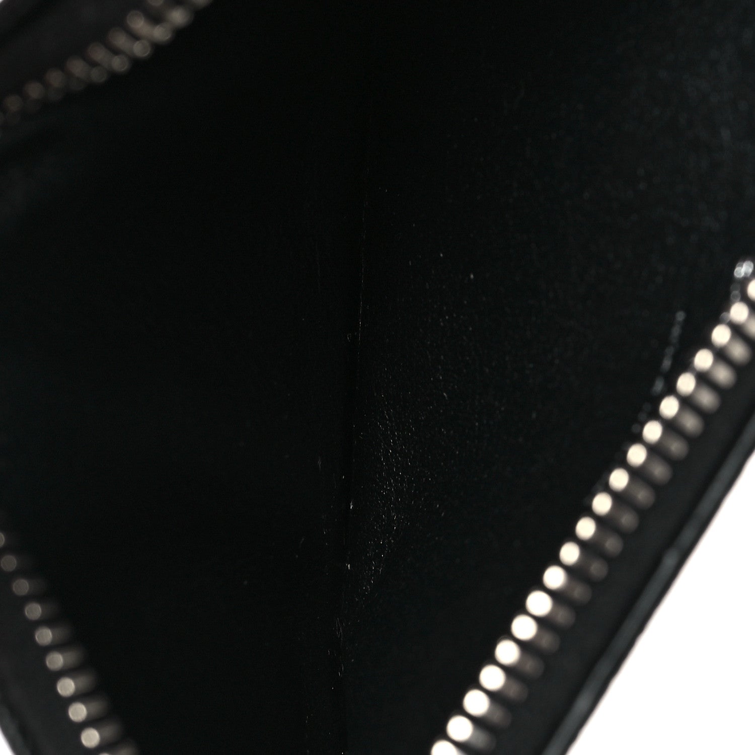 Saint Laurent Grain De Poudre Matelasse Chevron Monogram Fragments Zippered Card Case Black 5 of 7