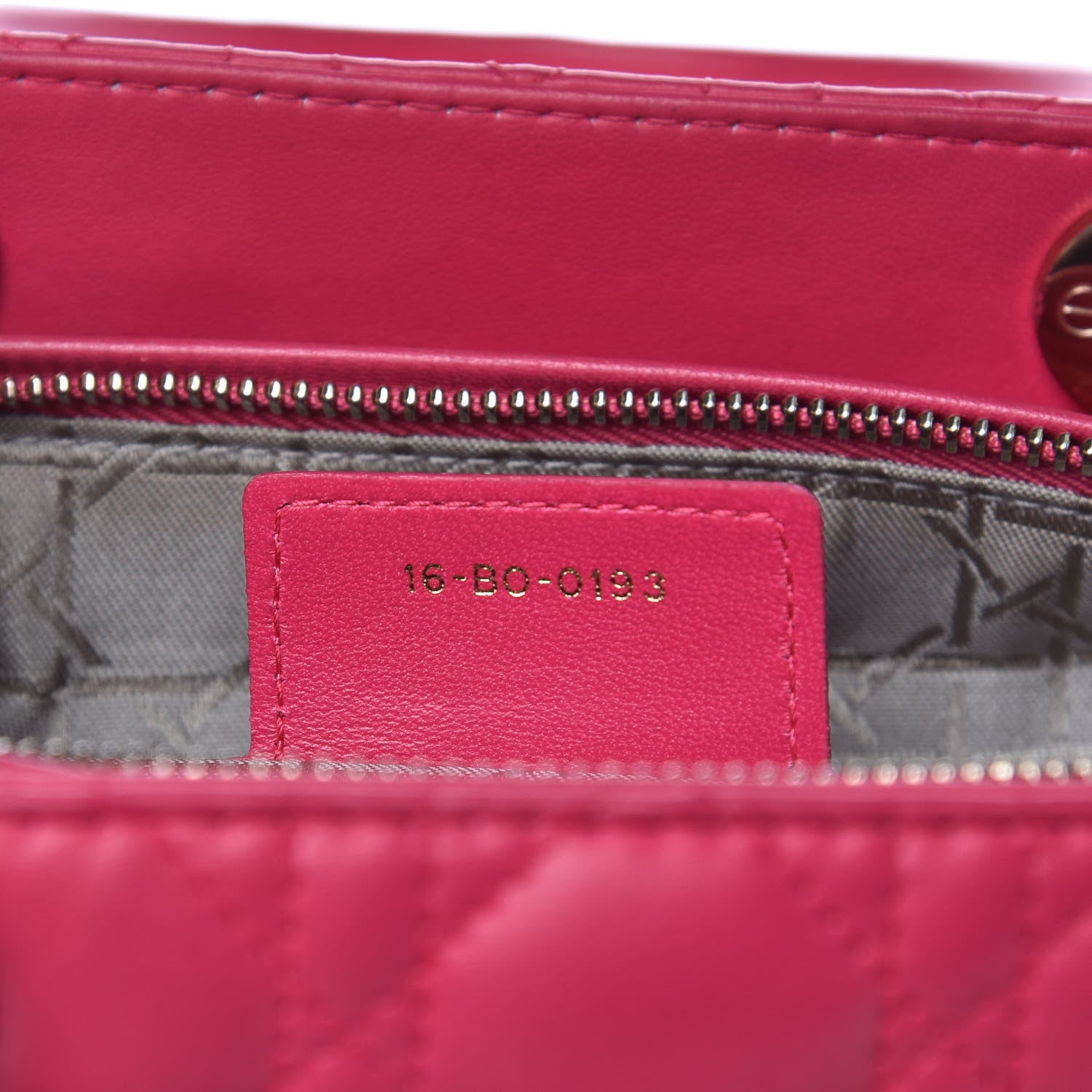 Christian Dior Lambskin Cannage Large Lady Dior Fuchsia 7 of 11