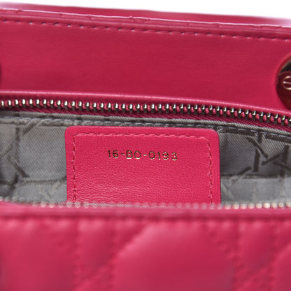 Christian Dior Lambskin Cannage Large Lady Dior Fuchsia 7 of 11