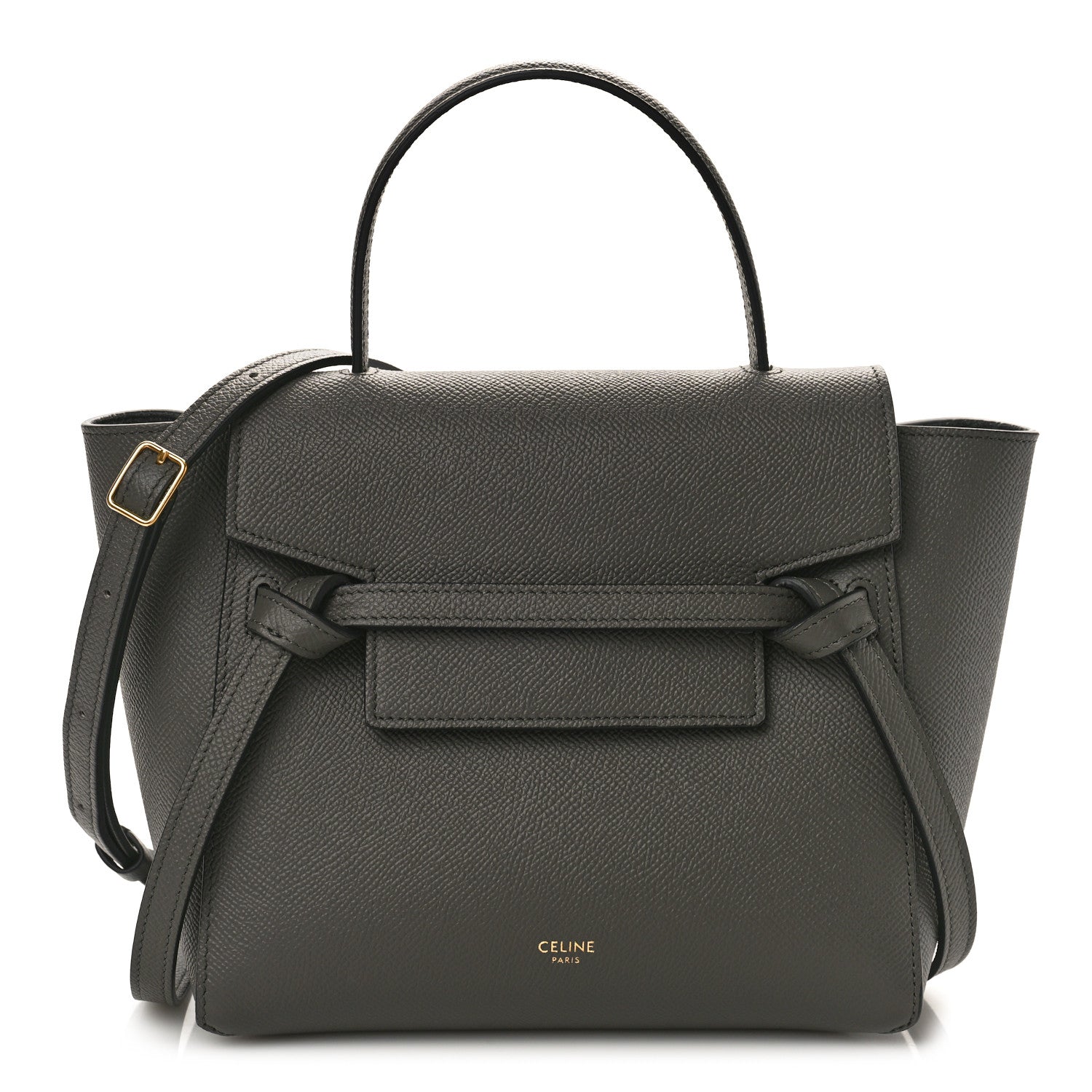 Celine Grained Calfskin Nano Belt Bag Grey 1 of 7
