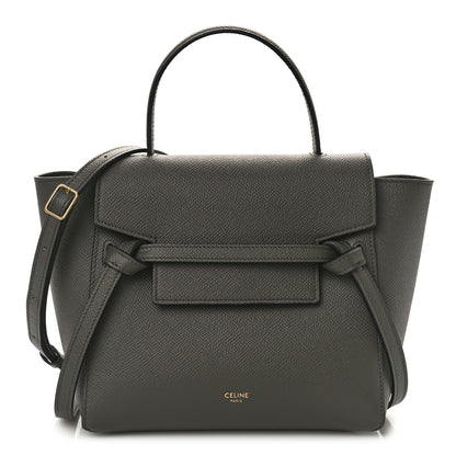 Celine Grained Calfskin Nano Belt Bag Grey 1 of 7