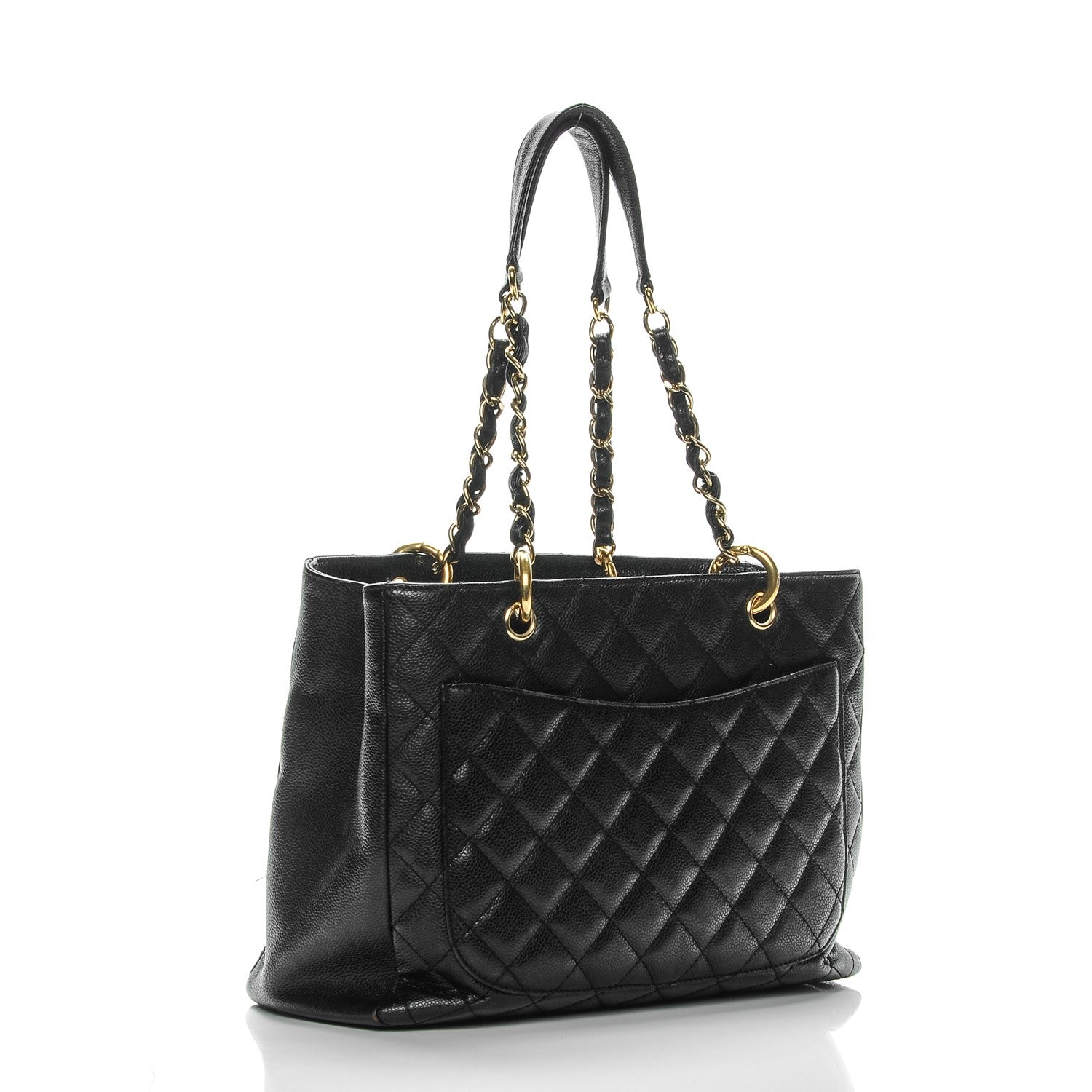 Chanel Caviar Quilted Grand Shopping Tote GST Black 3 of 12