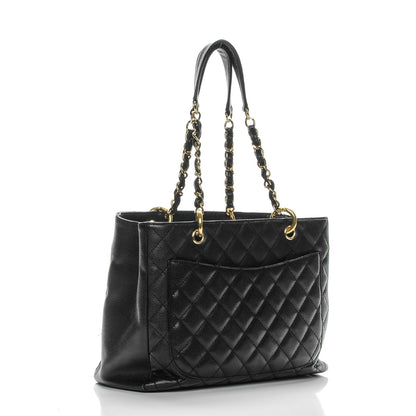 Chanel Caviar Quilted Grand Shopping Tote GST Black 3 of 12