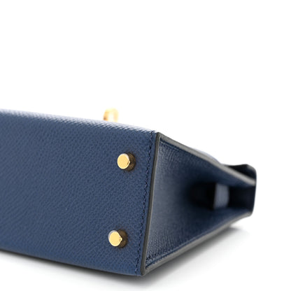 Hermes Epsom Mini Kelly Sellier 20 Bleu Navy 9 of 10