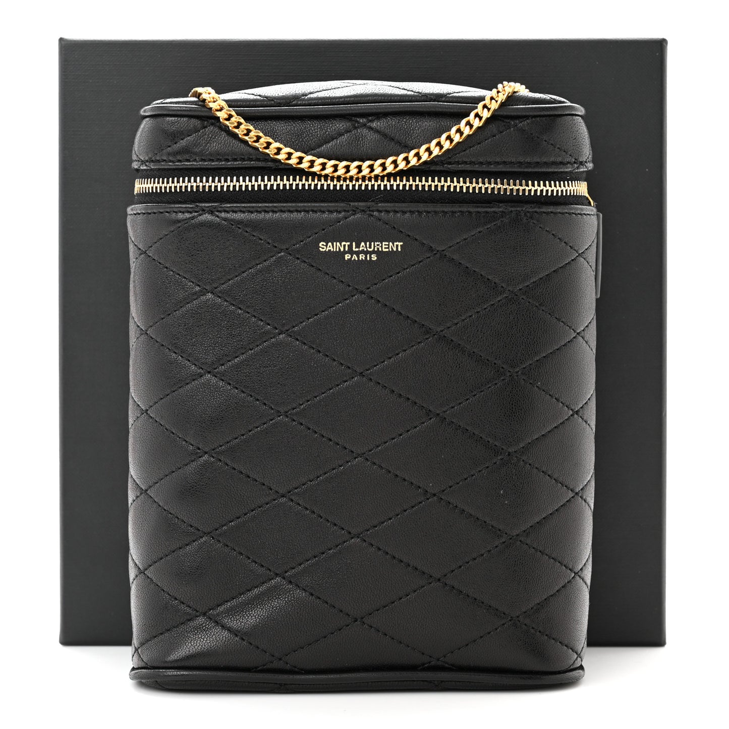 Lambskin Quilted Binocular Case Black