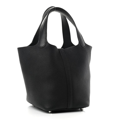 Hermes Taurillon Clemence Picotin Lock 18 PM Black 3 of 17