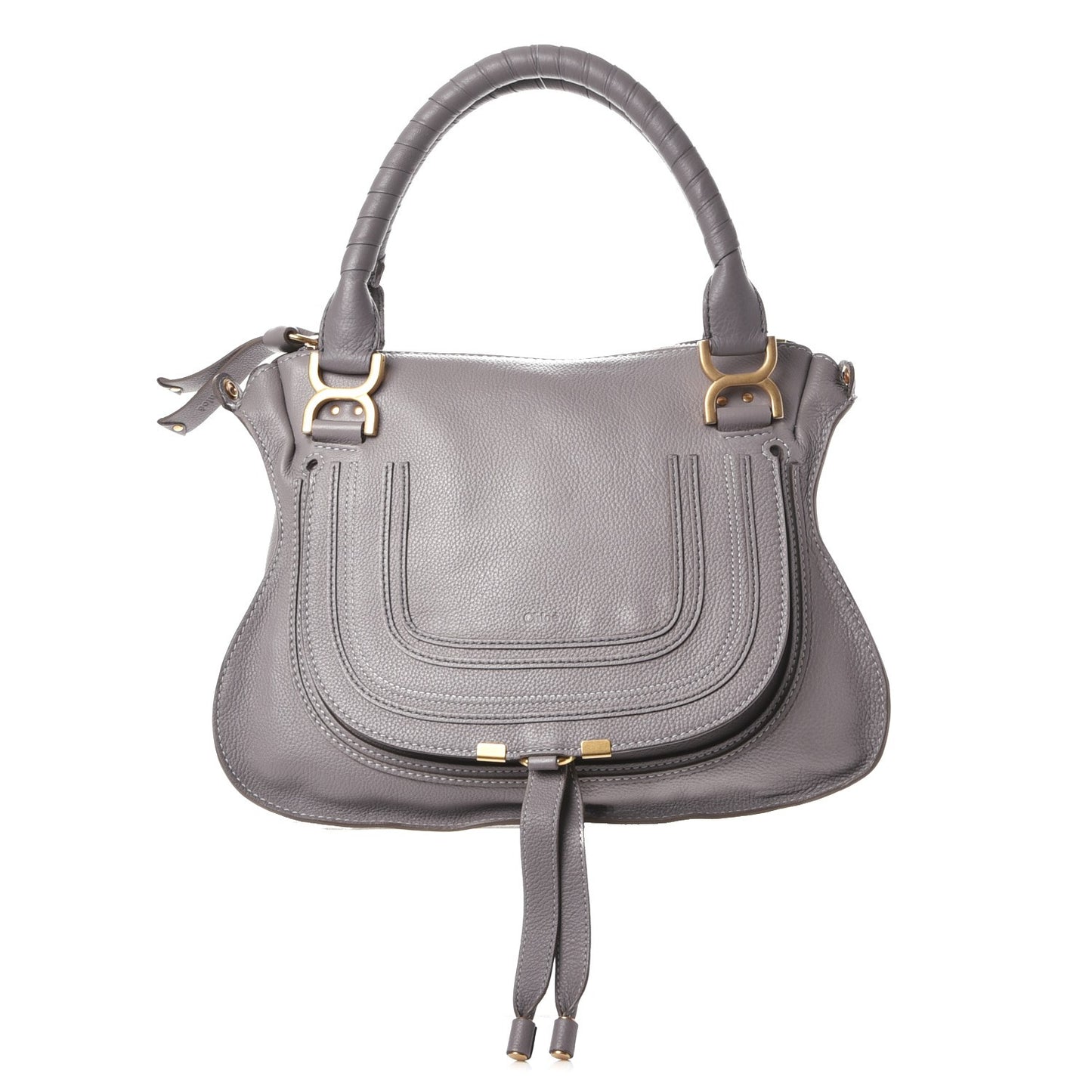 Calfskin Medium Marcie Satchel Cashmere Grey
