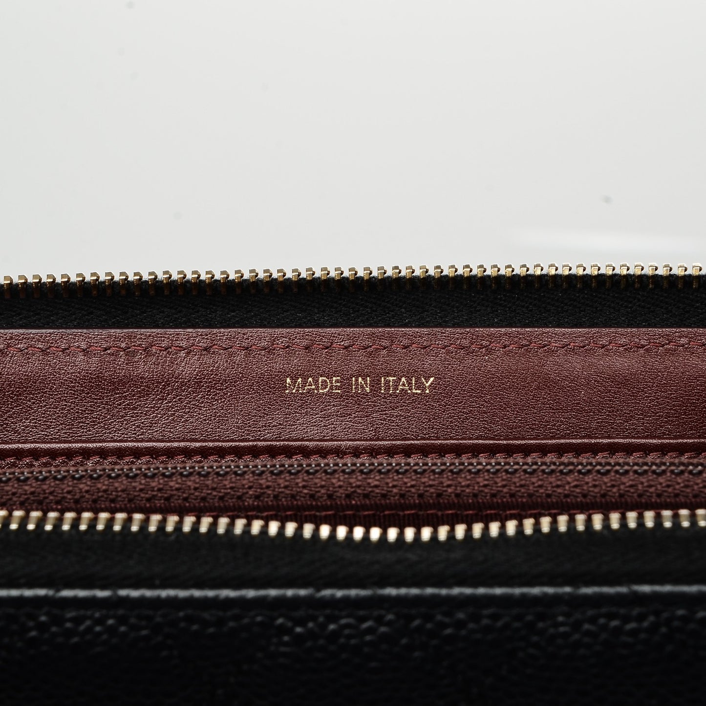 Caviar Quilted Large Gusset Zip Around Wallet Black