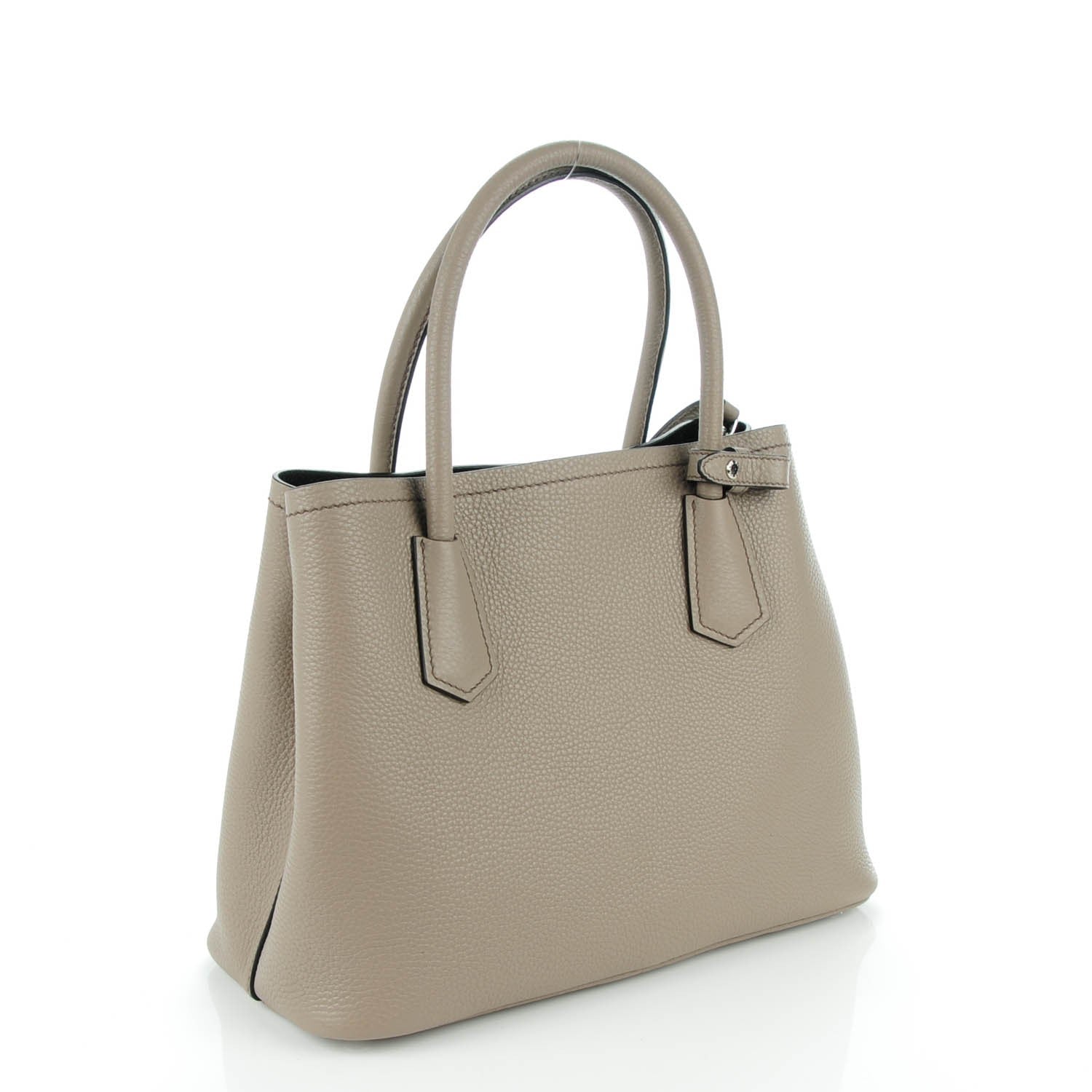 Prada Vitello Daino Small Double Bag Argilla Black 3 of 8