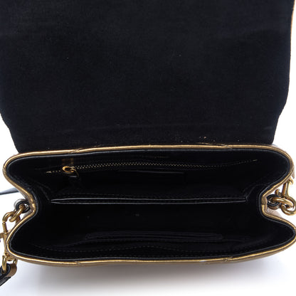 Saint Laurent Metallic Calfskin Y Quilted Monogram Toy Loulou Crossbody Bag Gold 5 of 13