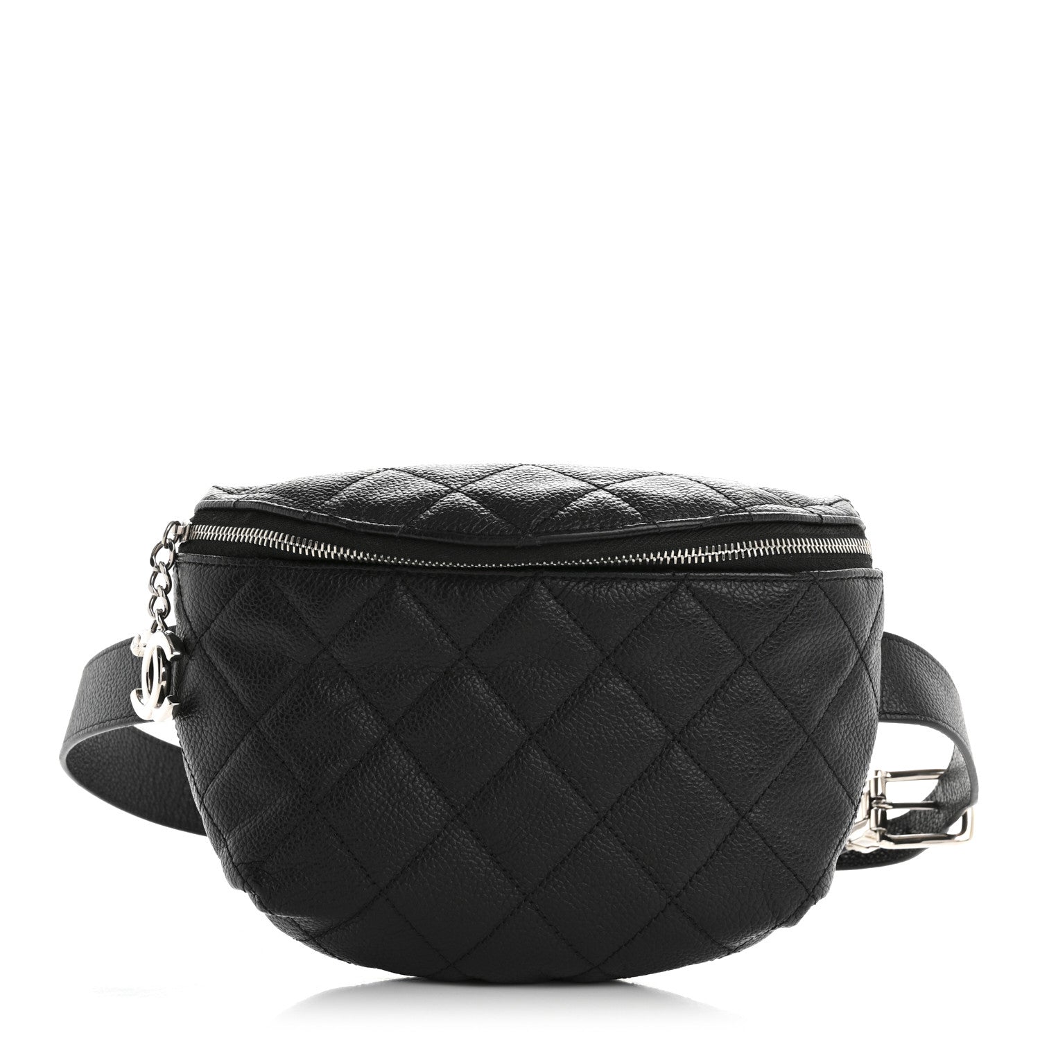 Chanel Grained Calfskin Quilted Waist Belt Bag Black 1 of 12