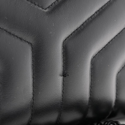 Saint Laurent Calfskin Y Quilted Monogram Monochrome Small Loulou Chain Satchel Black 10 of 10