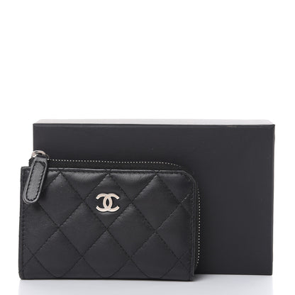Chanel Lambskin Quilted Key Holder Case Black 12 of 12
