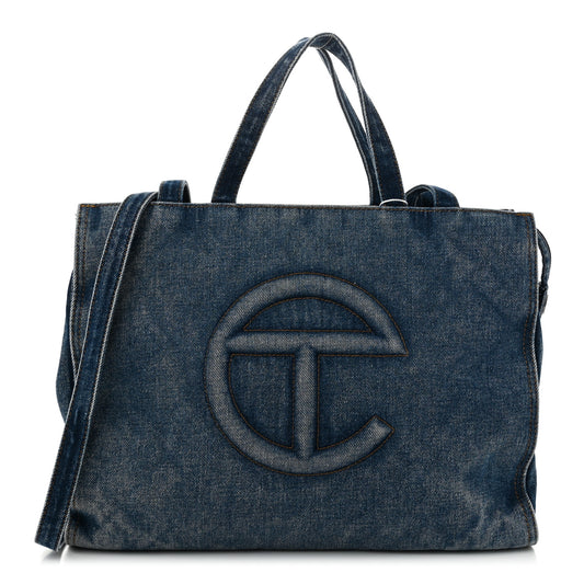 Denim Medium Shopping Bag Blue