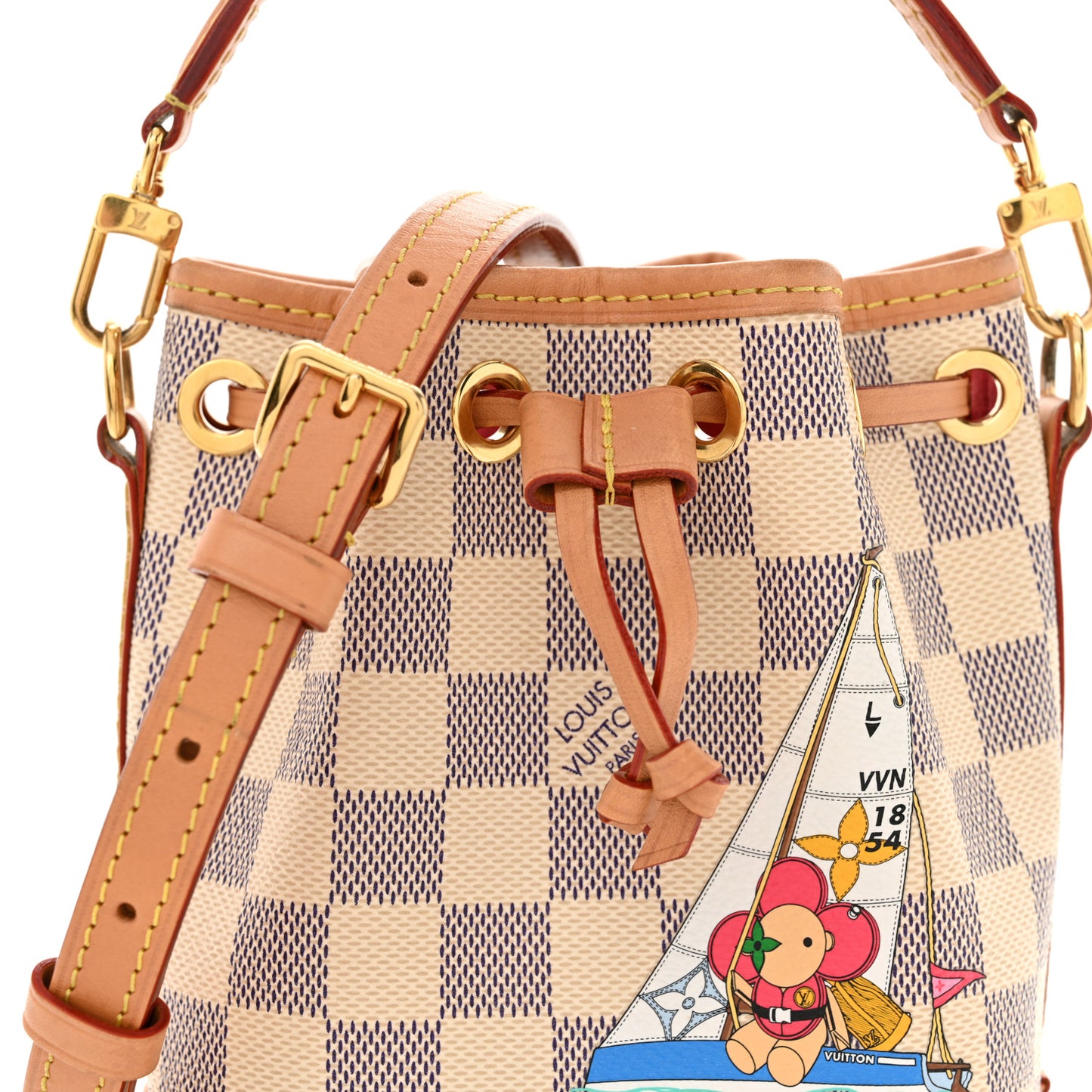 Damier Azur Vivienne Sac Nano Noe Dragon Fruit Pink
