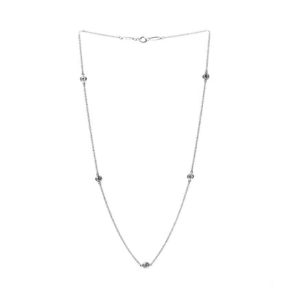 Tiffany Platinum Elsa Peretti Diamonds by the Yard 5 Station Necklace 2 of 3