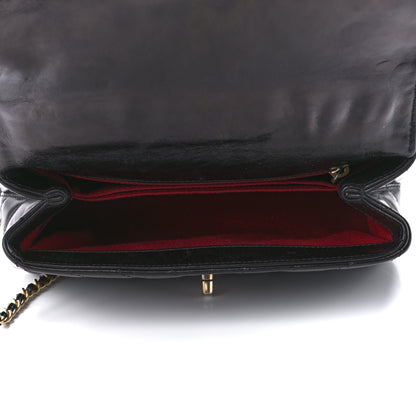 Chanel Aged Calfskin Chevron Quilted Mini Coco Handle Flap Black 5 of 10