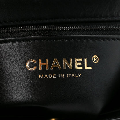 Chanel Shiny Aged Calfskin Quilted Nano Kelly Shopper Black 6 of 11