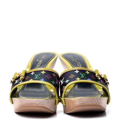 Louis Vuitton Monogram Multicolor Slides 41 Black 2 of 11
