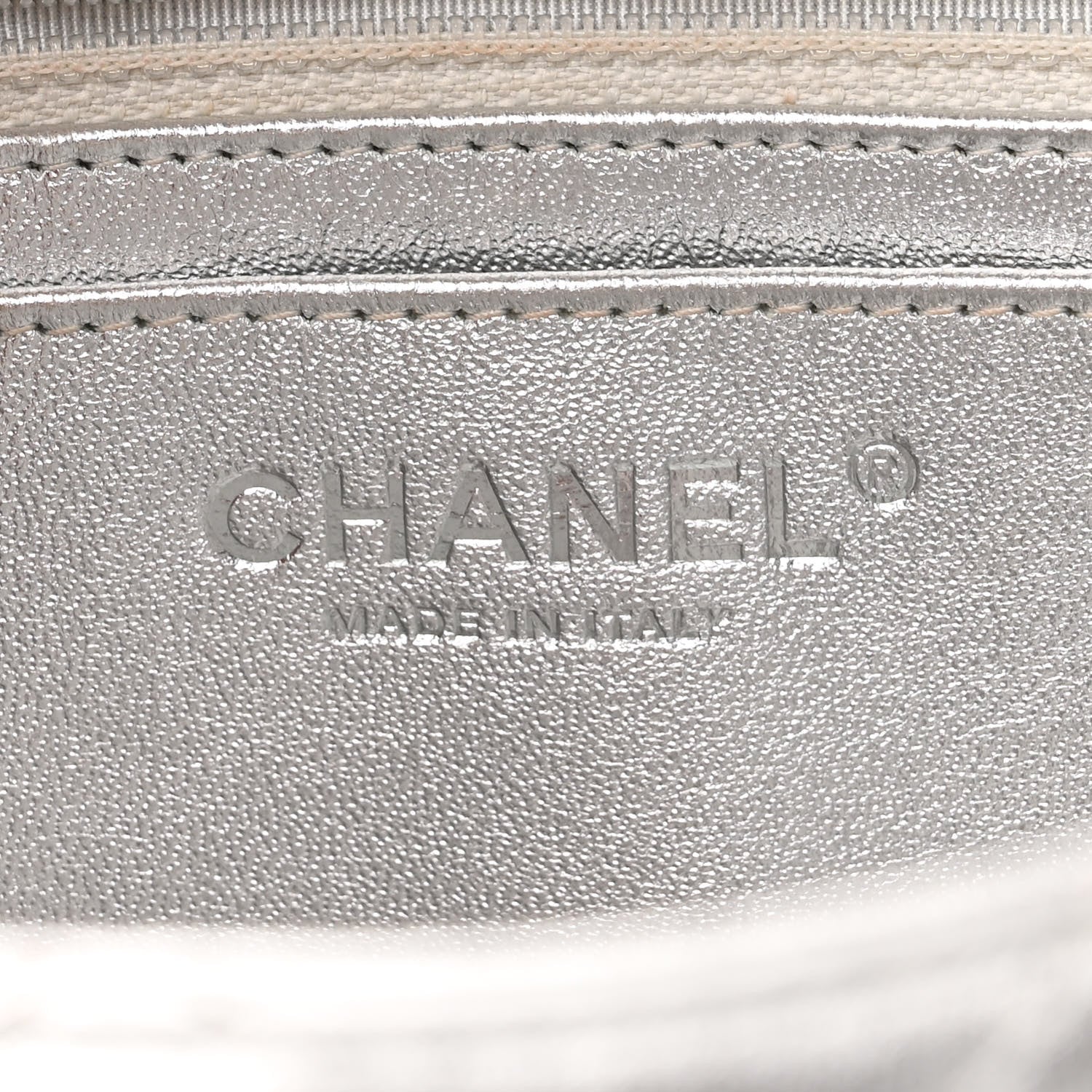 Chanel Metallic Lambskin Quilted Jumbo Single Flap Silver 6 of 10