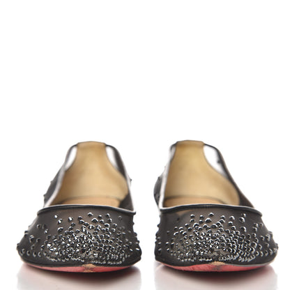 Christian Louboutin Mesh Crystal Embellished Follies Strass Flats 37 Black 2 of 10
