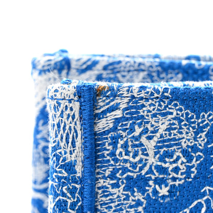 Christian Dior CHRISTIAN DIOR Canvas Embroidered Medium Dioriviera Toile De Jouy Book Tote Fluorescent Blue 11 of 11