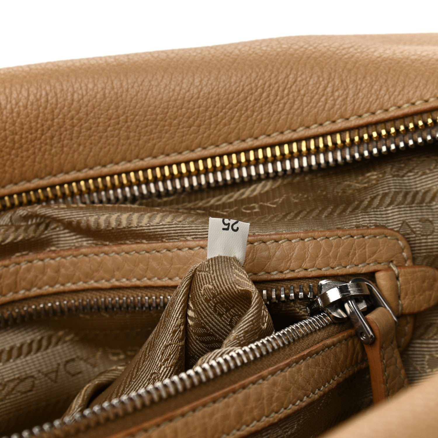 Prada Vitello Daino Satchel Sughero 6 of 13