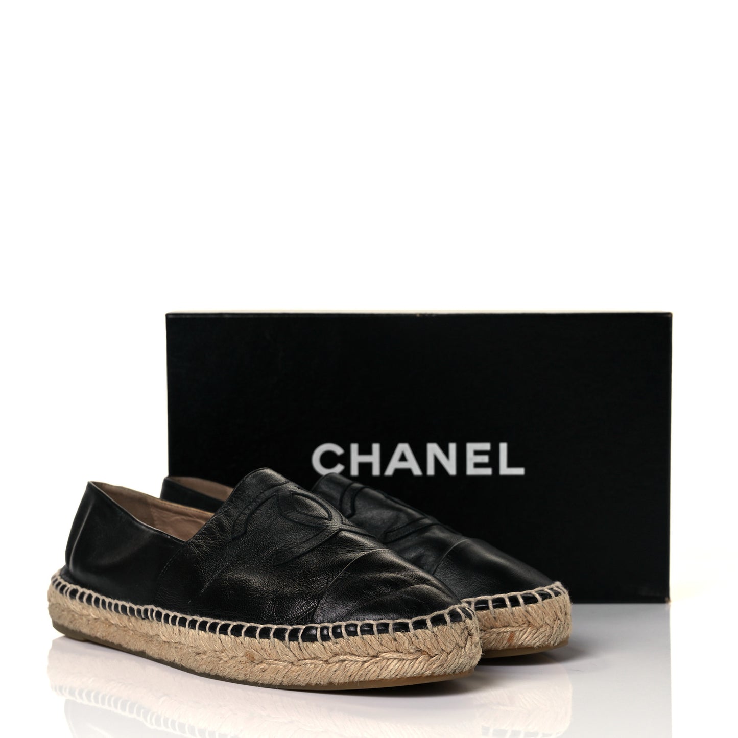 Lambskin CC Espadrilles 39 Black