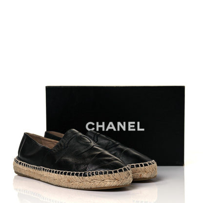 Chanel Lambskin CC Espadrilles 39 Black 10 of 10