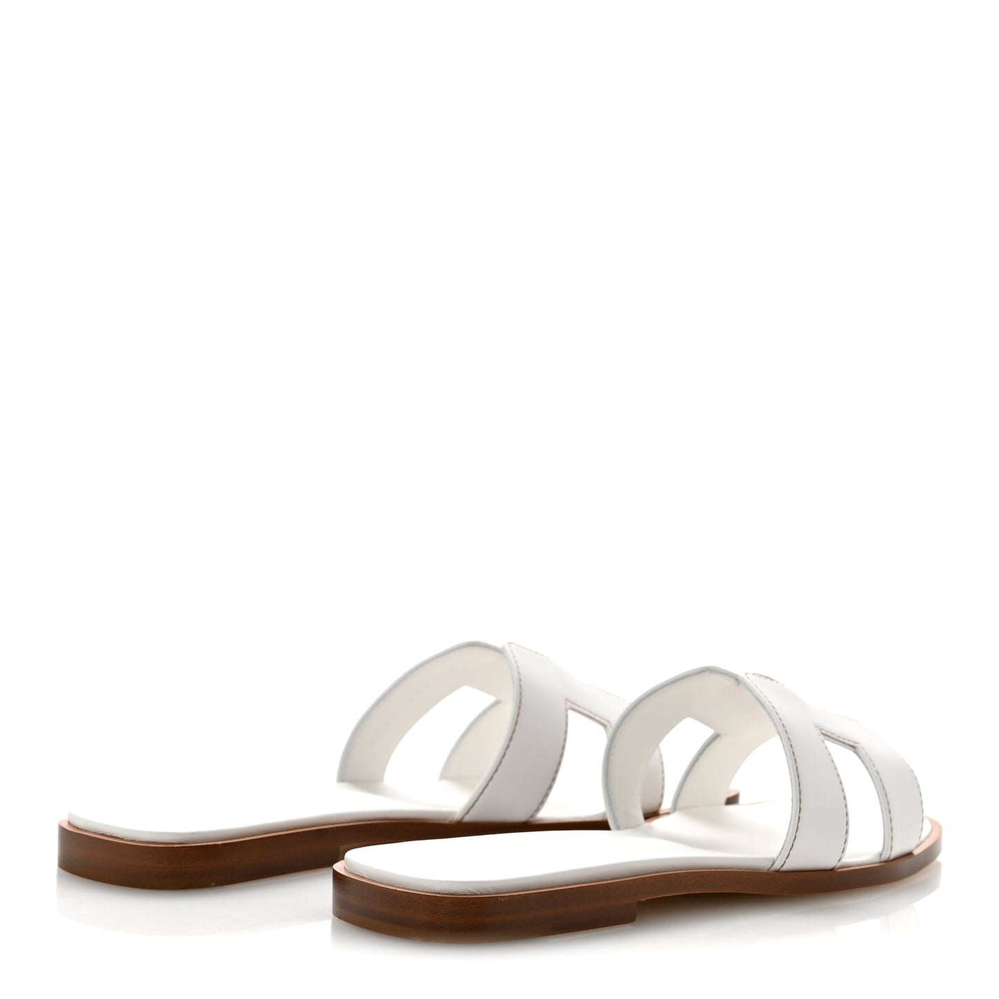 Box Calfskin Oran Sandals 36 White