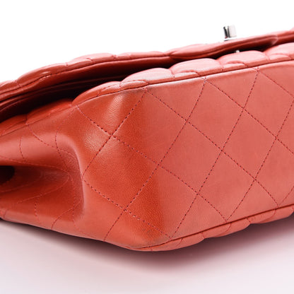 Chanel Lambskin Quilted Jumbo Double Flap Red 8 of 9