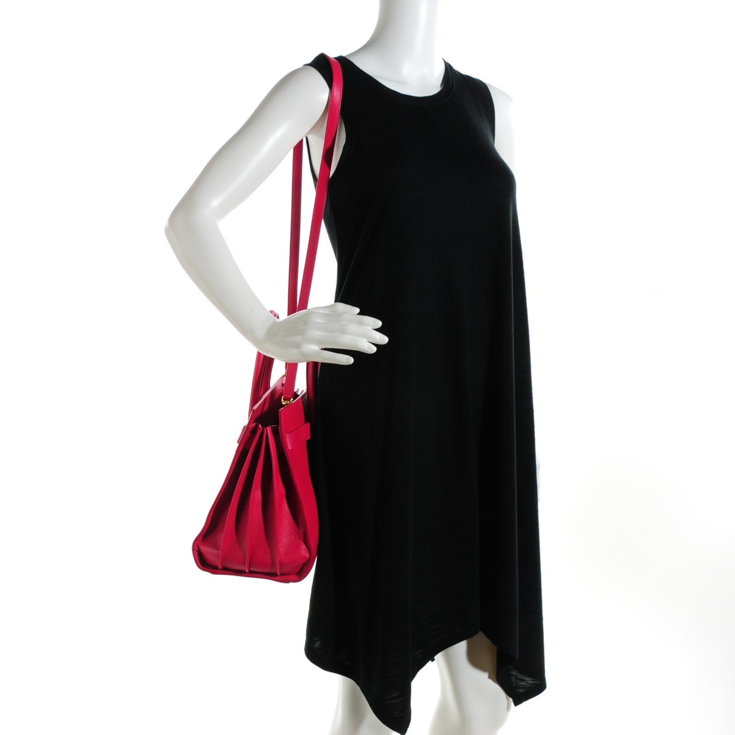 Saint Laurent Calfskin Small Sac De Jour Fuchsia 2 of 9