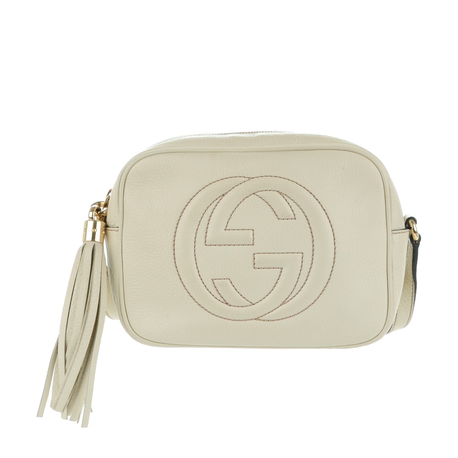 Gucci Pebbled Calfskin Small Soho Disco Bag Off White 1 of 11