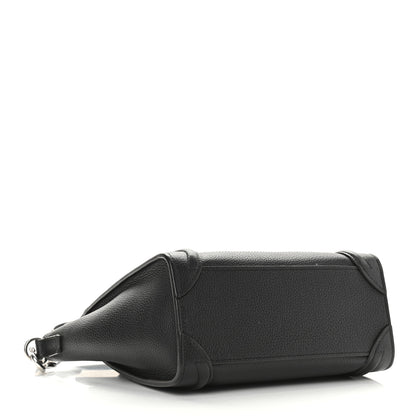 Celine Drummed Calfskin Nano Luggage Black 4 of 10