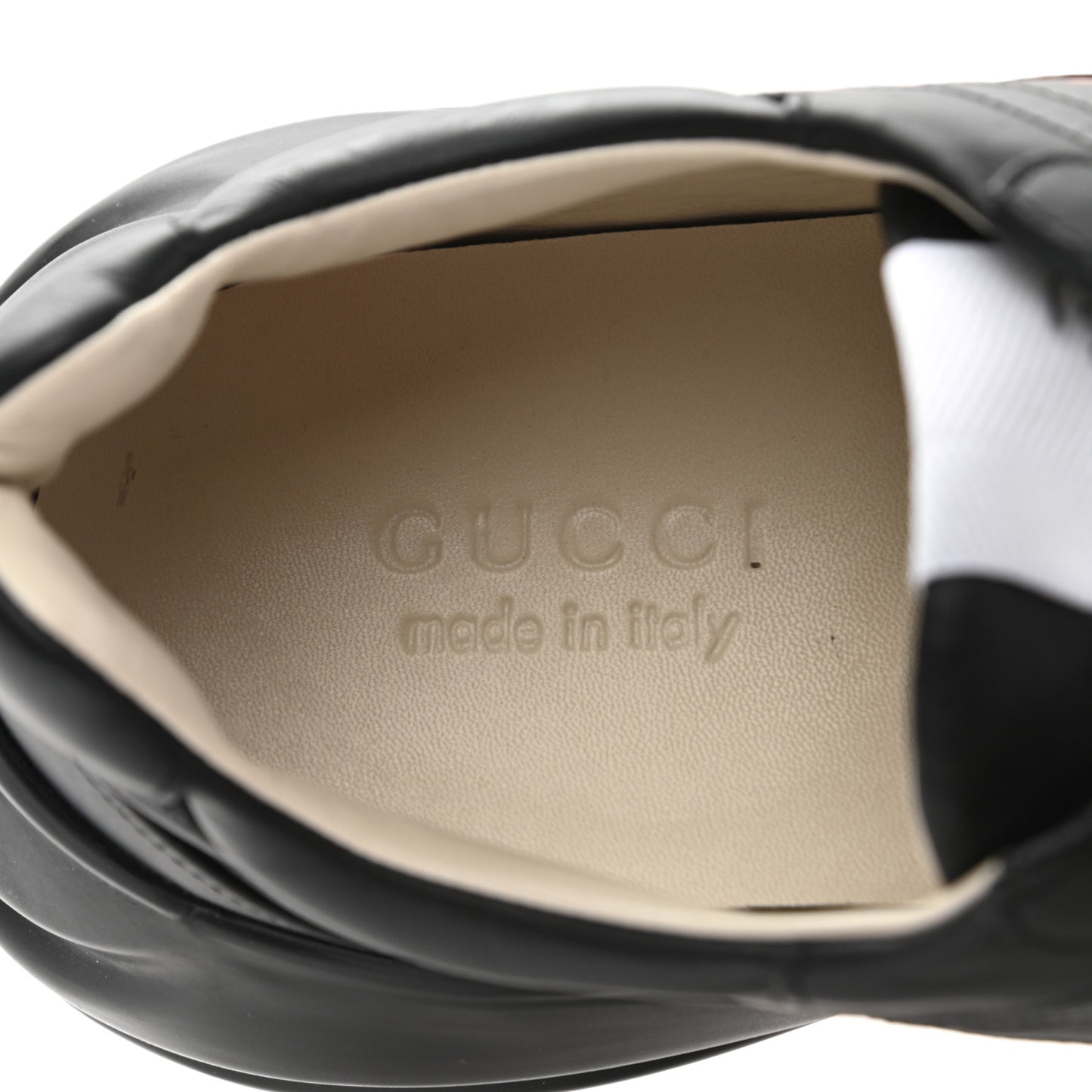 Calfskin Iridescent Logo Mens Rhyton Sneakers 9 Black