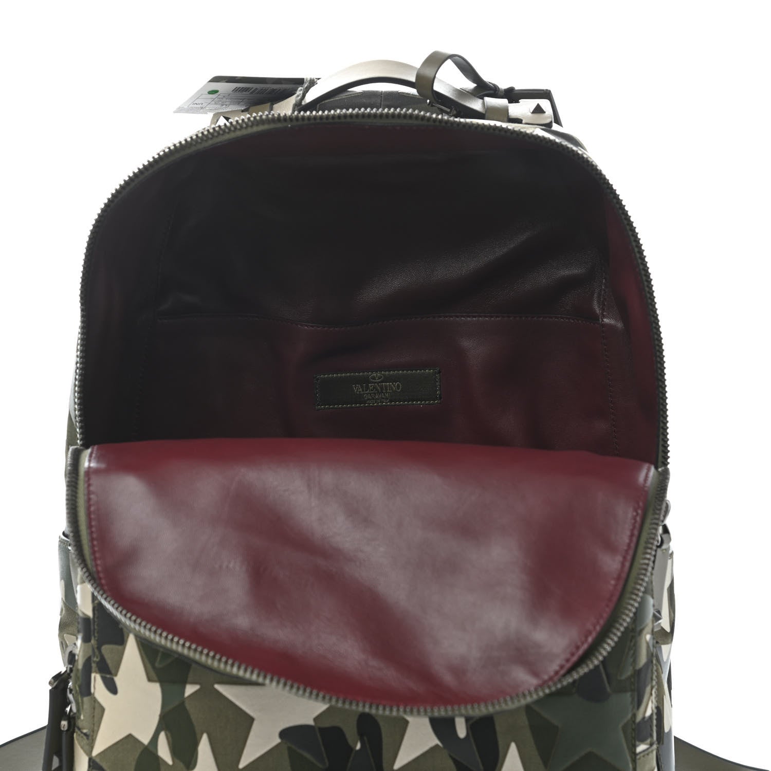 Valentino Garavani Nappa Canvas Camustars Backpack Army Green Platino 4 of 4
