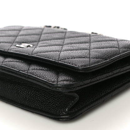 Chanel Caviar Quilted Wallet On Chain WOC Black 10 of 16